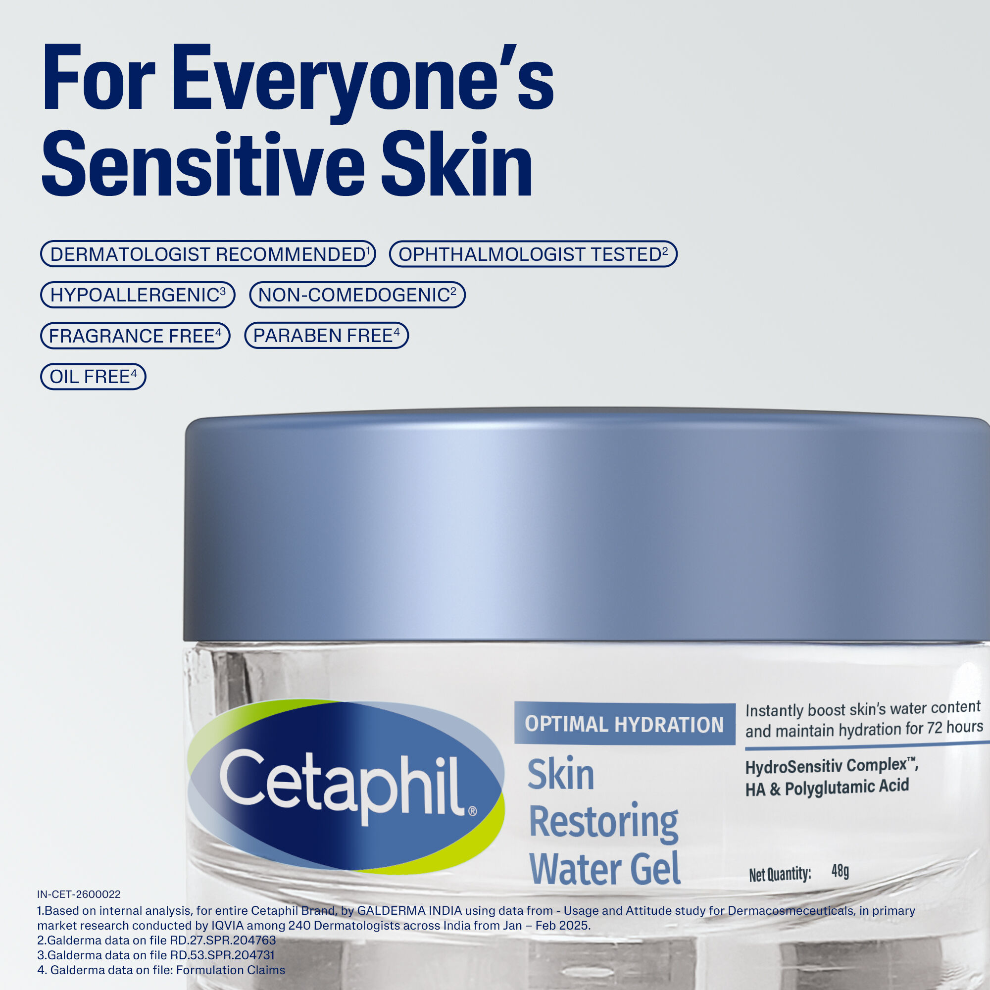 Buy Cetaphil Optimal Hydration Restoring Water Gel 48g